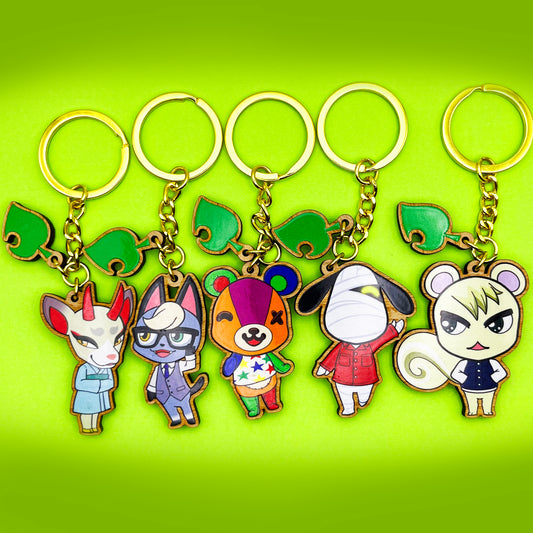2" Wooden Charms: Animal Crossing